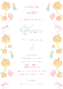 Pumpkin Scroll Invitations