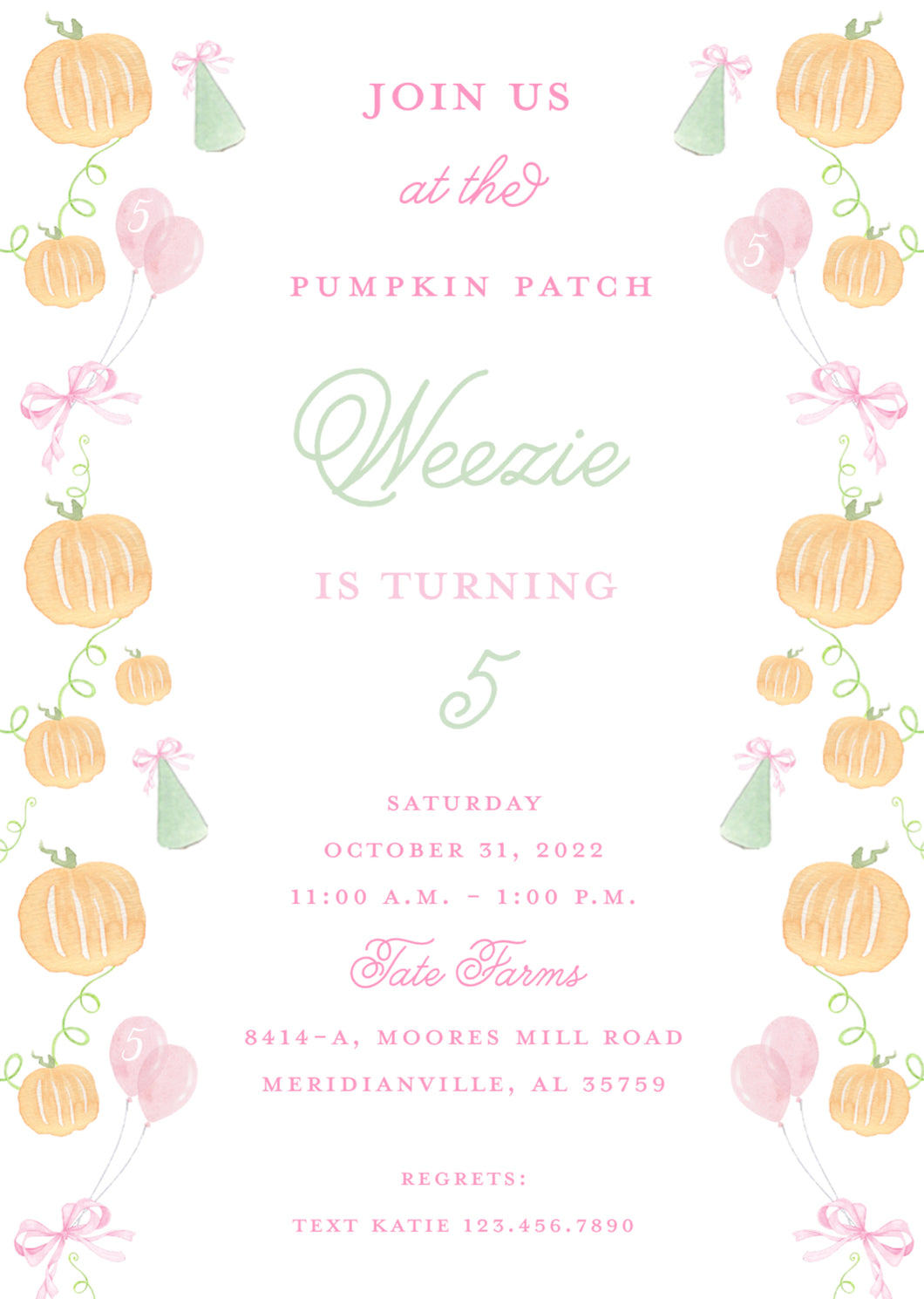 Pumpkin Scroll Invitations