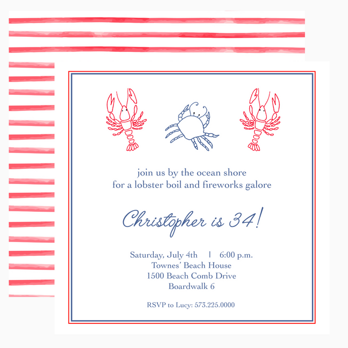 Lobster Boil Invitations
