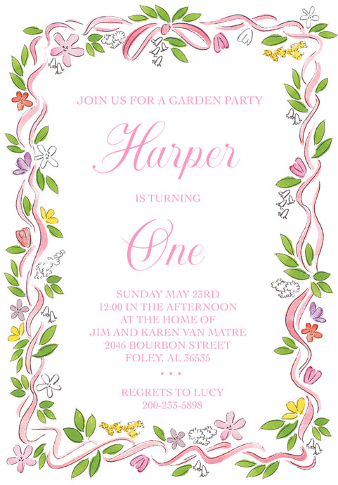 Garden Party Invitations