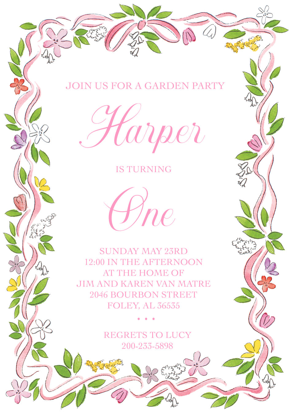 Garden Party Invitations