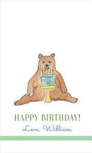 Party Animal Gift Tag-Bear