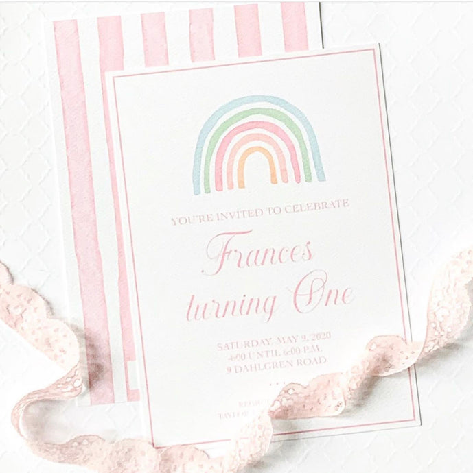 Rainbow Birthday Invitations