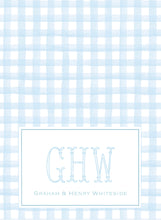 Load image into Gallery viewer, Blue Gingham Folded Notes Set