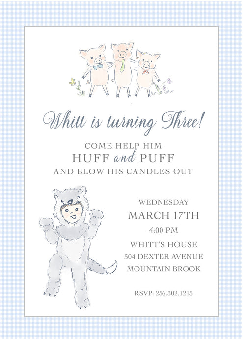 Big Bad Wolf Invitations