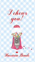 Load image into Gallery viewer, Valentine, I Chews You! Blue Gift Tags