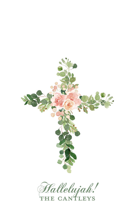 Floral Cross Tag