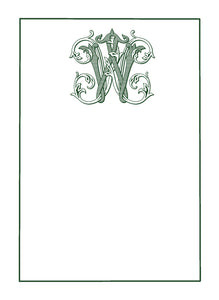 Vintage Vine Notepad- Hunter Green