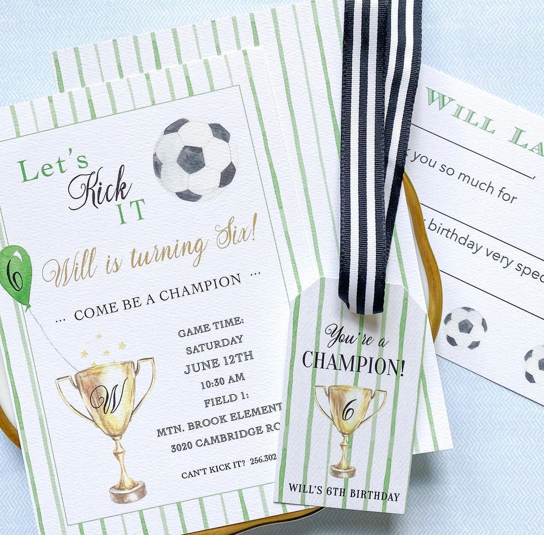 Soccer Birthday Invitations