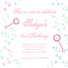 Load image into Gallery viewer, Bubble Party Invitations