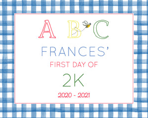 Back to School Sign-Primary ABC