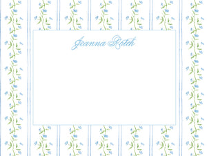 Tiny Blue Floral Stationery Set