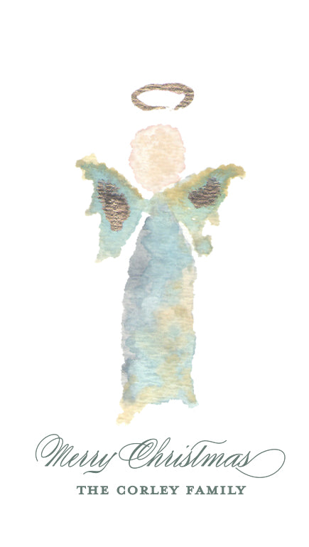 Watercolor Angel Tag