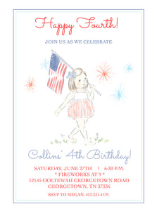 Patriotic Girl Invitations II
