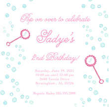 Load image into Gallery viewer, Bubble Party Invitations