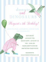 Load image into Gallery viewer, Donuts and Dinosaurs Invitations