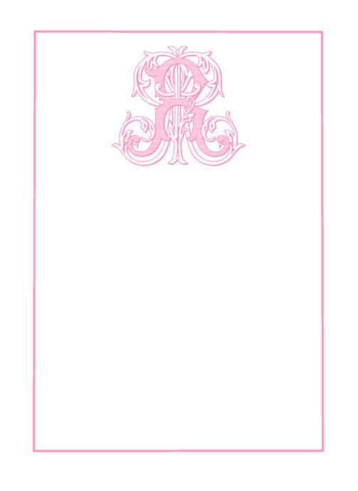 Vintage Vine Notepad- Pink