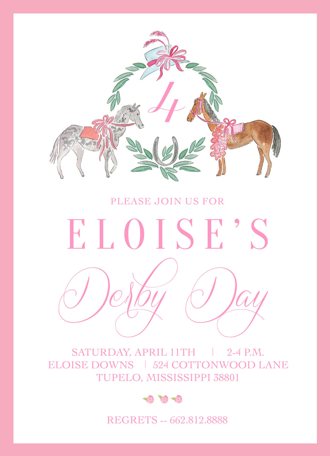 Derby Crest Birthday Invitations
