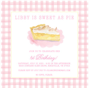 Sweet as Pie Invitation II