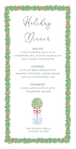 Kumquat Garland Menu -                      Sophiscated Style x Katie Corley Art